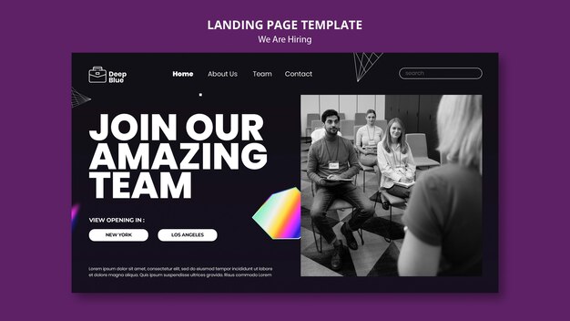 We are hiring template design