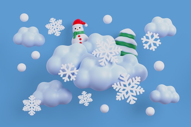 Free PSD weather background with clouds