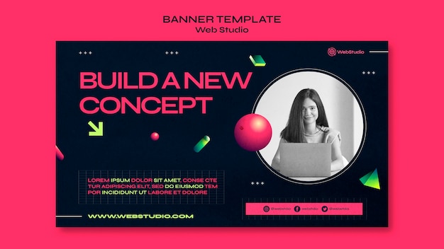 Web studio banner template