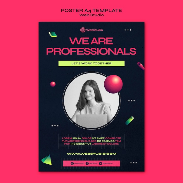 Web studio print template