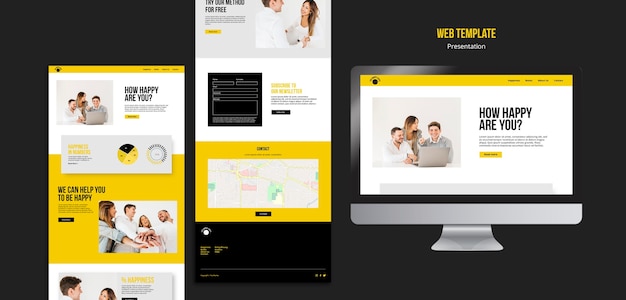 Web template for happiness