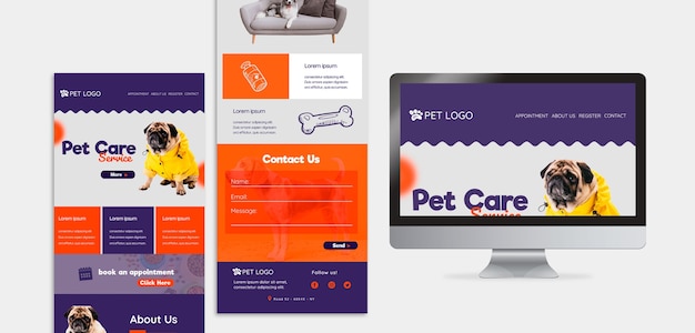 Web template for pet care