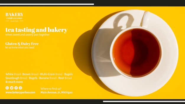 Free PSD web template for tea business