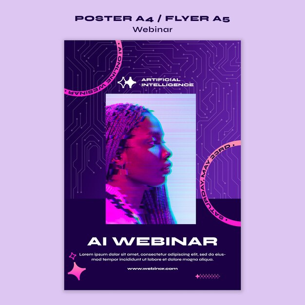 Webinar concept poster template