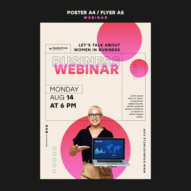 Webinar conference poster template