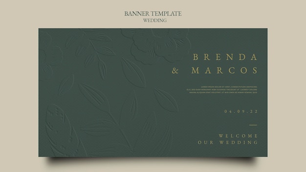 Free PSD wedding banner design template