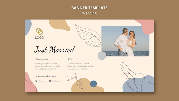 Free PSD wedding banner template concept