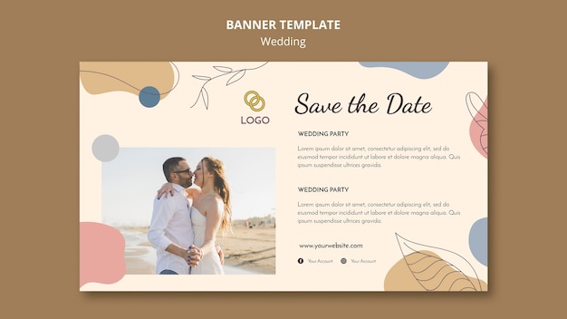 Wedding banner template design