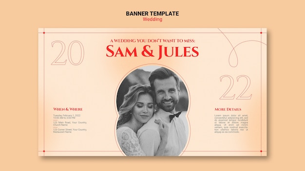 Free PSD wedding banner template