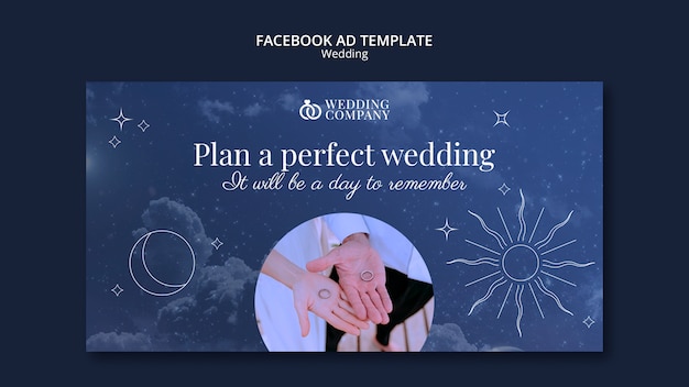 Free PSD wedding celebration facebook template