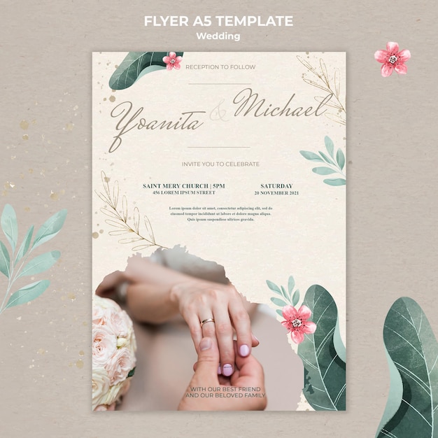 Wedding flyer template