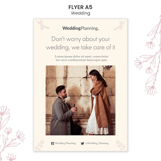 Wedding flyer template