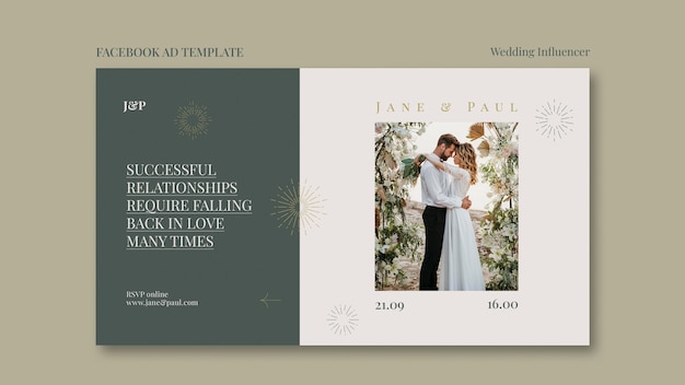 Wedding influencer template design