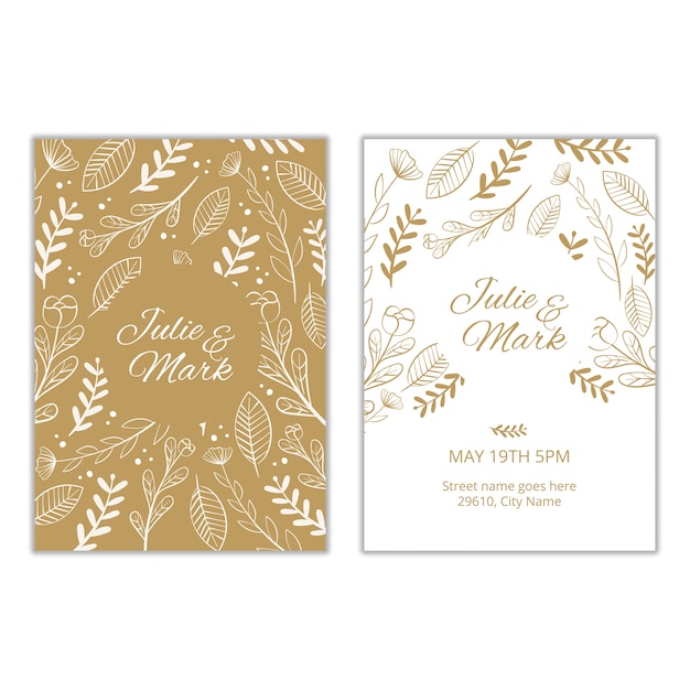 Free PSD wedding invitation template