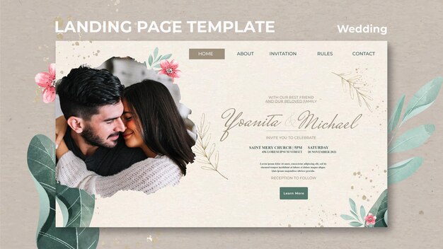 Wedding landing page