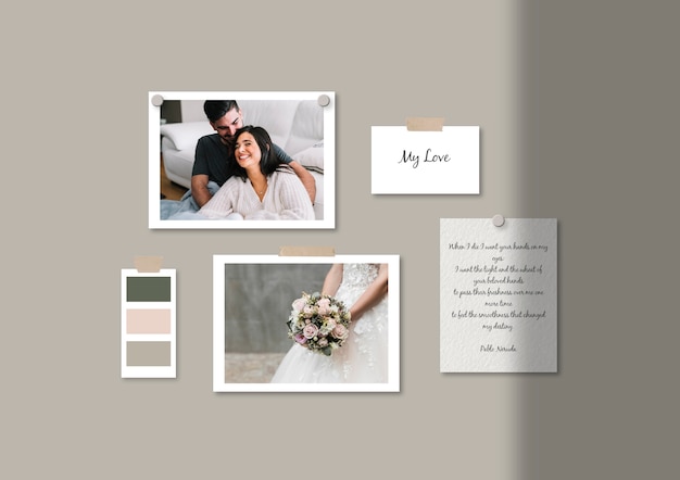 Wedding moodboard template