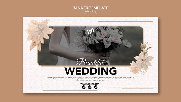 Wedding organizer banner template