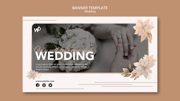 Wedding organizer banner template