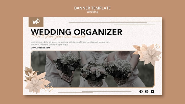 Wedding organizer banner template