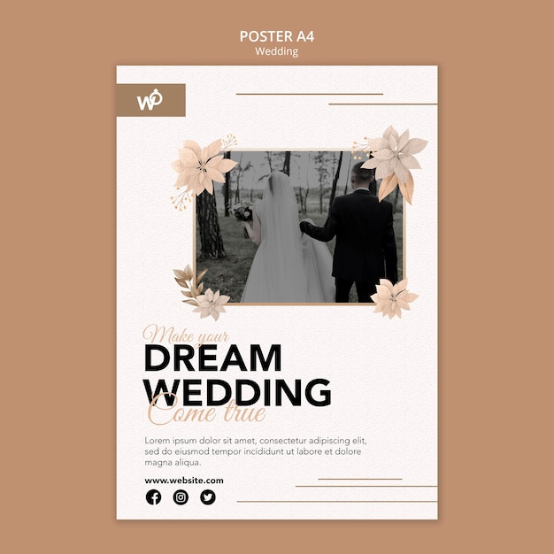 Wedding organizer poster template