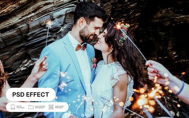 Wedding photo effect