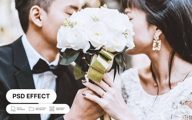 Free PSD wedding photo effect