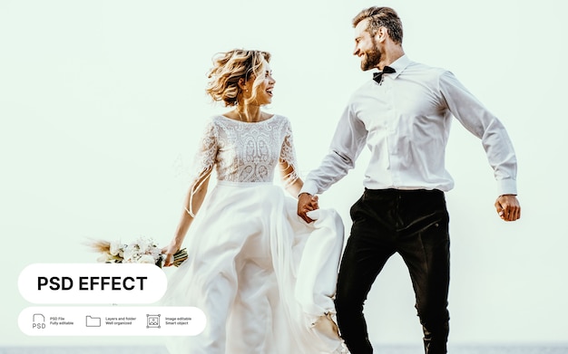 Free PSD wedding photo effect