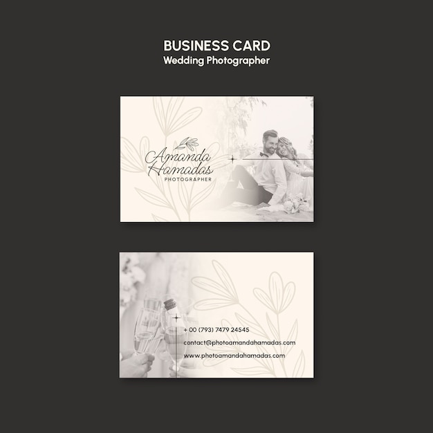 Free PSD wedding photographer template design