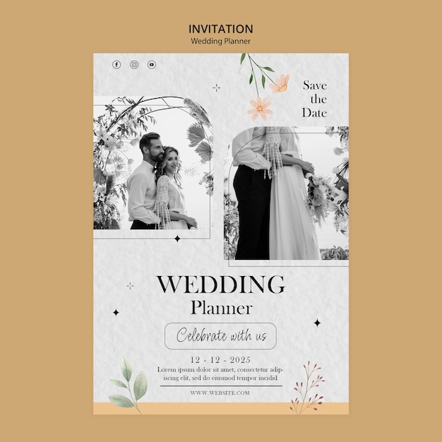 Wedding planner invitation template