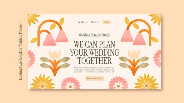 Wedding planner landing page template