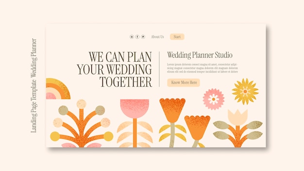 Wedding planner landing page template