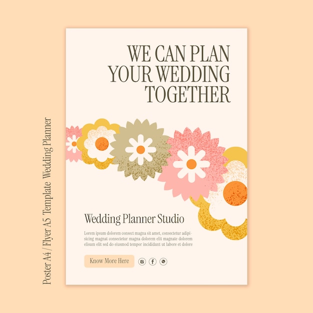 Wedding planner poster template