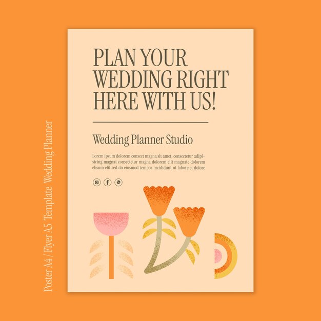 Wedding planner poster template