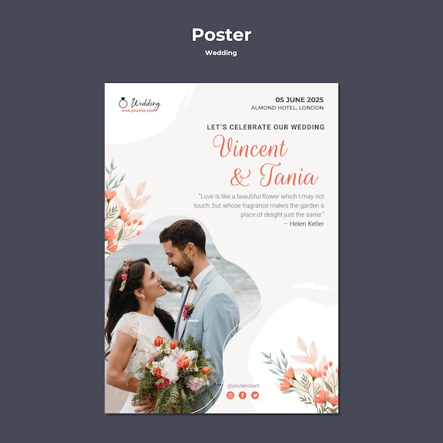 Wedding poster template design