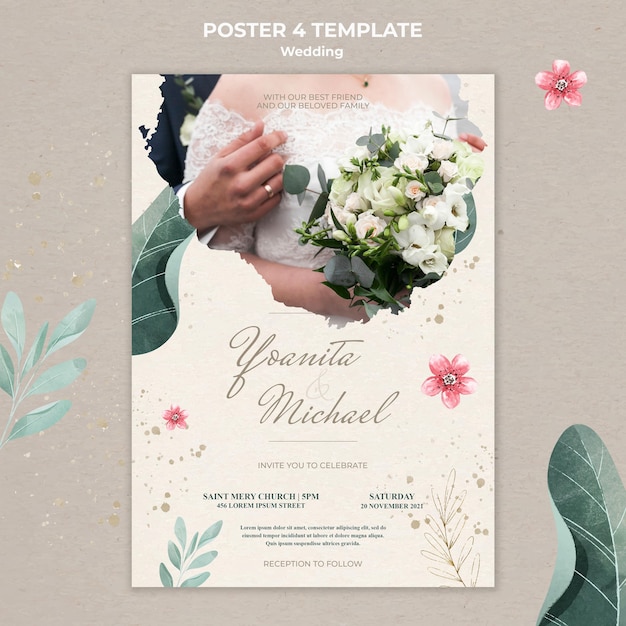 Wedding poster template