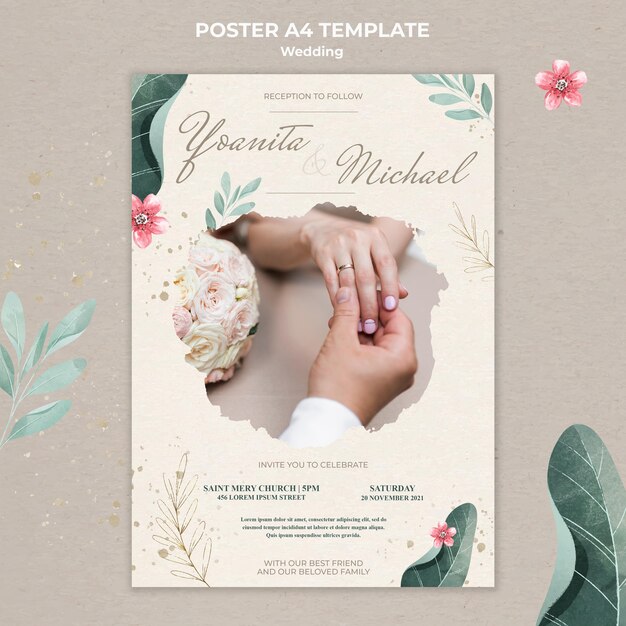 Wedding poster template