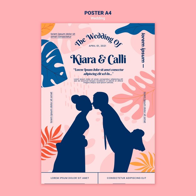 Wedding poster template