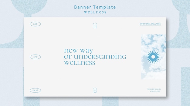 Wellness banner template with photo