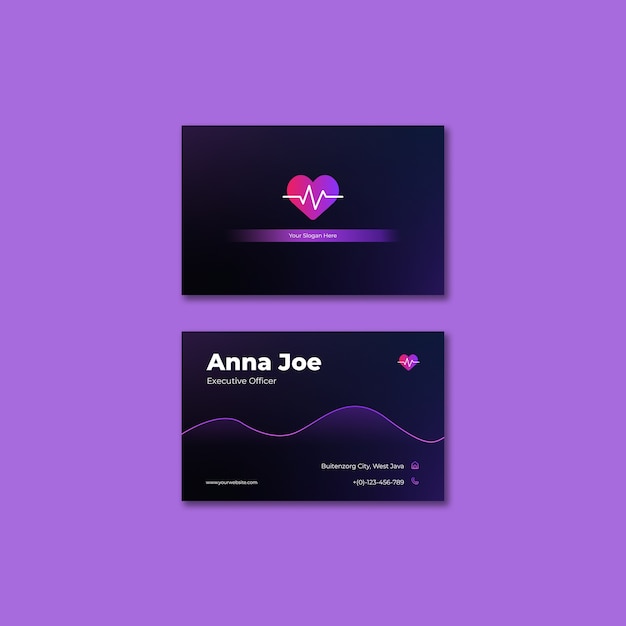 Wellness concept business card template