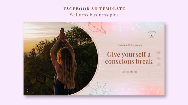 Free PSD wellness concept facebook template