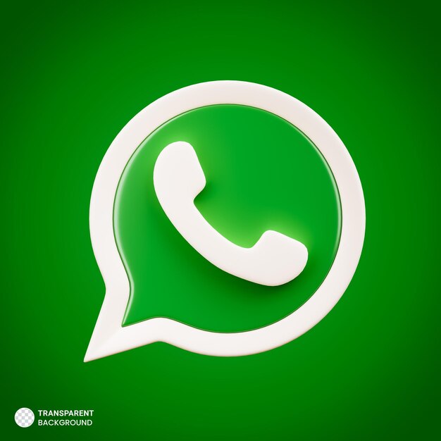 Whatsapp icon isolated 3d render illustration