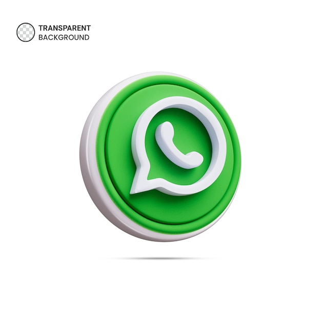 WhatsApp logo icon isolated 3d render illustration