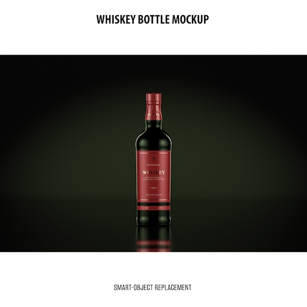 Free PSD whiskey bottle mockup