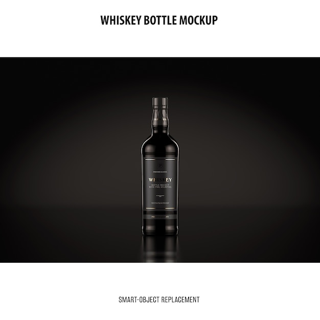 Free PSD whiskey bottle mockup