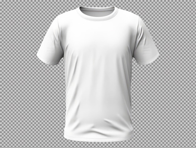 White Blank Tshirt on transparent background