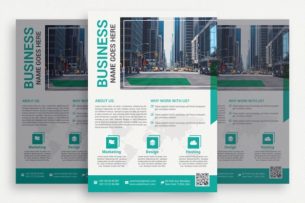 Free PSD white business brochure