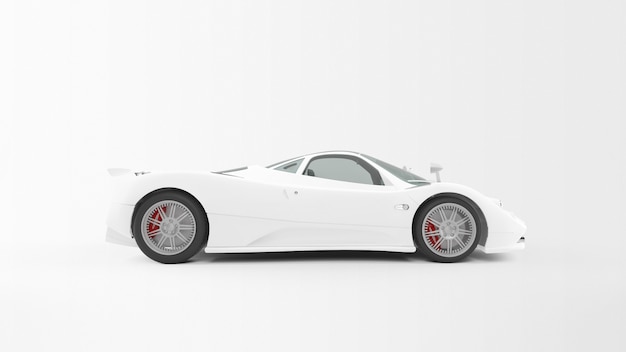 Free PSD white car isolated