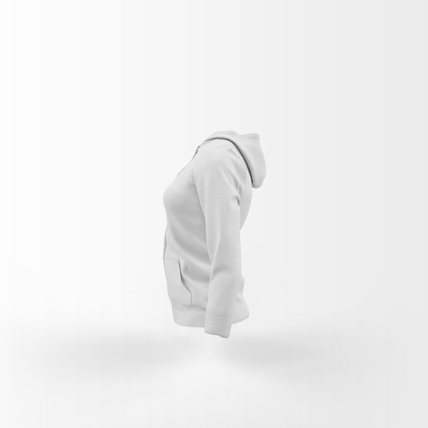 white cardigan floating on white