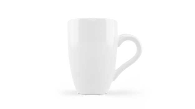 White ceramic mug mockup isolated