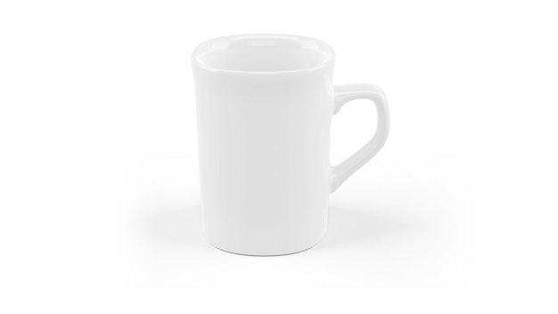 Free PSD white ceramic mug mockup isolated